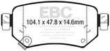 EBC 2016+ Mazda 6 2.5L Redstuff Rear Brake Pads - DP32287C