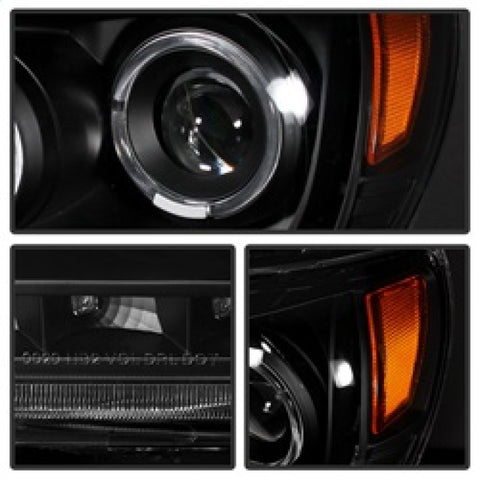 xTune Toyota Tacoma 05-11 Halo Projector Headlights Black PRO-JH-TT05-LED-BK - 9027857