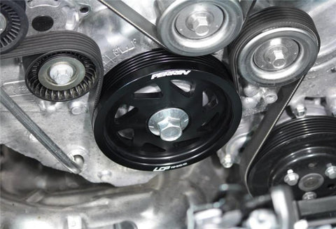 PERRIN 15-18 Subaru WRX / 13-20 BRZ / 14-18 FXT / 13-16 Crosstrek Lightened Crank Pulley - Black - PSP-ENG-101BK