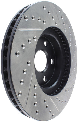 StopTech 03-08 Pontiac Vibe / 05-09 Scion tc Right Front Slotted & Drilled Rotor - 127.44114R