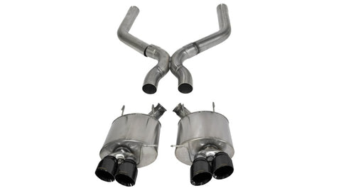 Corsa 2013-2014 Ford Mustang Shelby GT500 5.8L V8 Black Sport Axle-Back + XO Exhaust - 14323BLK