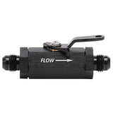Russell Performance Shutoff Valve -6 AN Male Black Finish - 650633