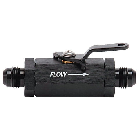 Russell Performance Shutoff Valve -6 AN Male Black Finish - 650633