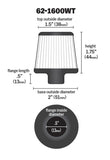 K&N 2in Base OD x .375in Flange ID x 1.75in H Rubber Base Crankcase Vent Filter - White - 62-1600WT