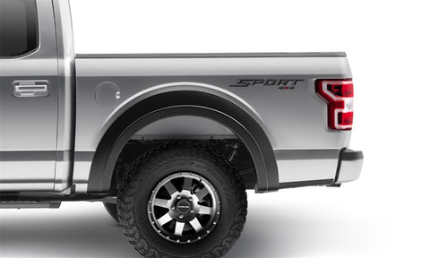 Bushwacker 15-17 Ford F-150 Styleside Extend-A-Fender Style Flares 2pc 67.1/78.9/97.6in Bed - Black - 20094-02