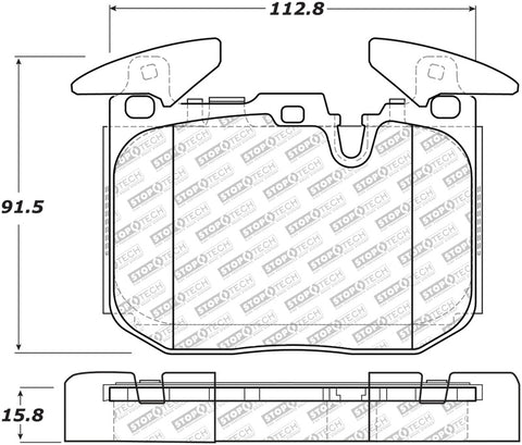 Stoptech 12-18 BMW 228i/230i/320i/238i Street Select Brake Pads With Hardware- Front - 305.16090