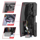 ANZO 2007-2014 Chevrolet Suburban LED Taillights Red/Clear - Escalade Look - 311190