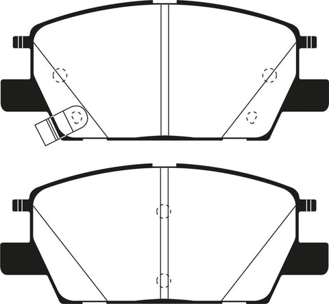 EBC 2016+ Chevrolet Malibu 1.5L Turbo (Elec PB) Ultimax2 Front Brake Pads - UD1913