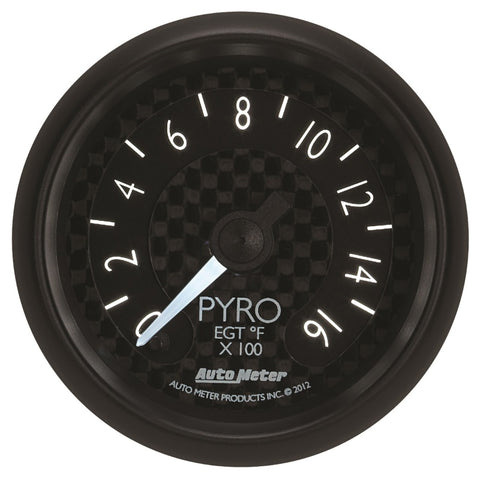 Autometer GT Series 52mm Full Sweep Electronic 0-1600 Deg F EGT/Pyrometer Gauge - 8044