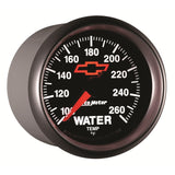AutoMeter Gauge Water Temp 2-1/16in. 100-260 Deg. F Digital Stepper Motor Chevy Red Bowtie Black - 3655-00406