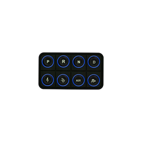 AEM EV 8 Button Keypad CAN Based Programmable Backlighting - 30-8400