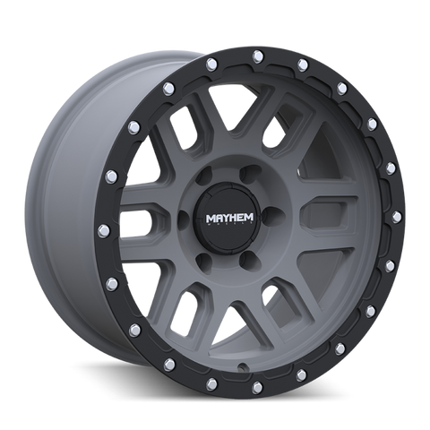 Mayhem 8304 Delta 17x9 / 6x139.7 BP / -12mm Offset / 106mm Hub Matte Gunmetal- Matte Black Lip Wheel - 8304-7983MGT12