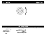 StopTech 12-15 Jeep Cherokee SRT8 Sport Slotted & Drilled Rear Driver Side Brake Rotor - 127.58009L