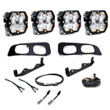 Baja Designs 2023+ Ford SD Squardon Pro 2.0 Dual Fog Pocket Kit Upfitter (Multi Patterns) - Clear - 440035UP