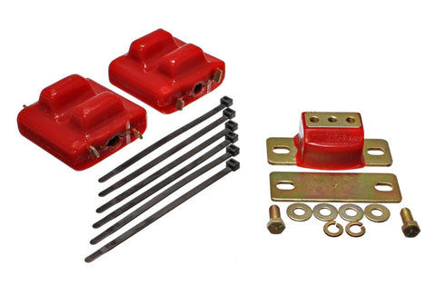 Energy Suspension 87-91 Suburban C10-C30 2WD Red Motor & Transmision Mounts-Zinc Finish - 3.1128R