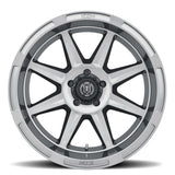 ICON Bandit 20x10 6x135 -24mm 4.5in BS 87.10mm Bore Gun Metal Wheel - 6020106345GM