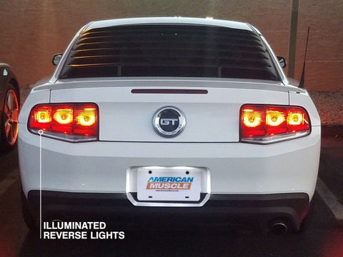 Raxiom 10-12 Ford Mustang Aero Tail Lights- Blk Housing (Smoked Lens) - 49145