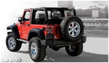 Bushwacker 07-18 Jeep Wrangler Max Pocket Style Flares 2pc Extended Coverage - Black - 10046-02