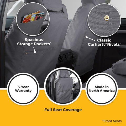 Covercraft 24-26 Jeep Wrangler Fr Buckets Carhartt SeatSaver Custom Front Row Seat Cover - SSC2650CAGY