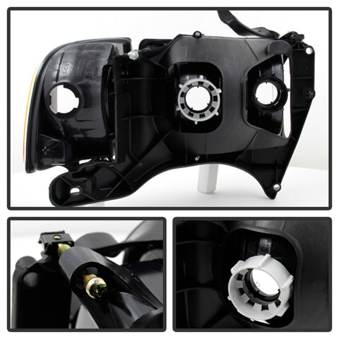 xTune Dodge Ram Sport Model Only 1999-2002 OEM Headlights Black HD-JH-DR99-SP-BK - 9032158