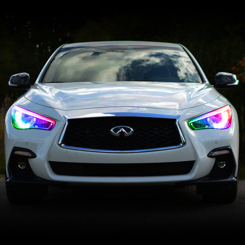 Oracle 14-21 Infiniti Q50 RGB+W Headlight Halo Upgrade Kit - ColorSHIFT - 1404-330