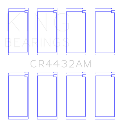 King Engine Bearings SimCA 1000 (Size +0.75mm) Connecting Rod Bearing Set - CR4432AM0.75