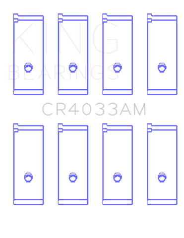 King Acura SOHC 16 Valve / Honda SOHC 16 Valve/DOHC 16 Valve (Size +1.5) Rod Bearing Set - CR4033AM1.5
