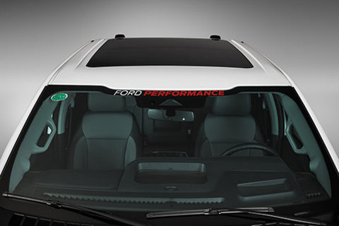 Ford Performance 21-23 F-150 / 17-23 Super Duty Windshield Banner - White/Red - M-1820-WR