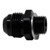 DeatschWerks 8AN Male Flare to M14 X 1.5 Male Metric Adapter (Incl Washer) - Anodized Matte Black - 6-02-0618-B