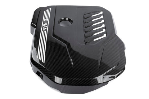 Dinan 19-26 BMW B58D (G01/G02/G20/G22/G23/G26/G42) Gloss Carbon Fiber Engine Cover w/Matte Accents - D590-0003