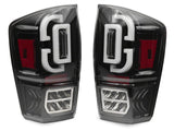 Raxiom 16-23 Toyota Tacoma XW Series Sequential LED Tail Lights- Black Housing- Clear Lens - TT30331