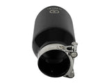 aFe Takeda 304 Stainless Steel Clamp-On Exhaust Tip 2.5in.Inlet / 4in Outlet - Black - 49T25404-B08