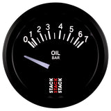 Autometer Stack 52mm 0-7 Bar M10 (M) Electric Oil Pressure Gauge - Black - ST3201