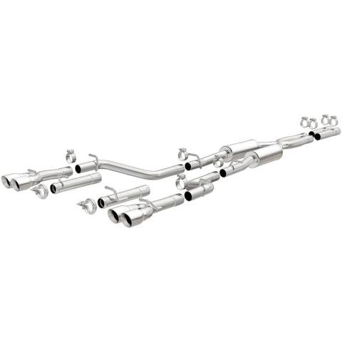 MagnaFlow Cat-Back, SS, 2.5in, Quad Split Rear 3.5in Tip 2015 Dodge Challenger R/T 5.7L - 19209