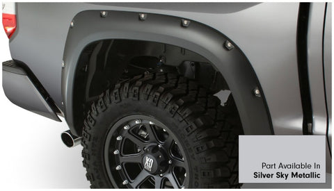 Bushwacker 16-18 Toyota Tundra Fleetside Pocket Style Flares 4pc 66.7/78.7/97.6in Bed - Silver Sky - 30918-53