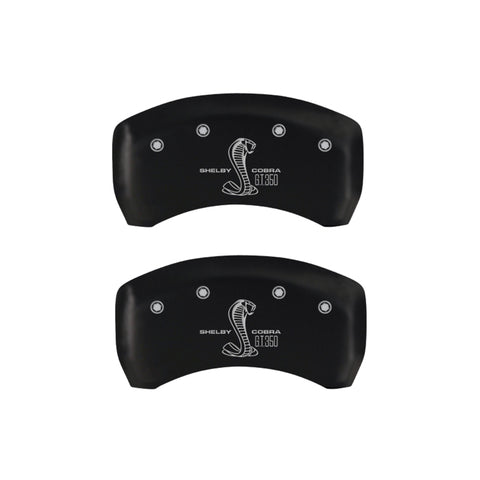 MGP Rear set 2 Caliper Covers Engraved Rear GT350 Shelby & Cobra Red finish silver ch - 10010RGT3RD