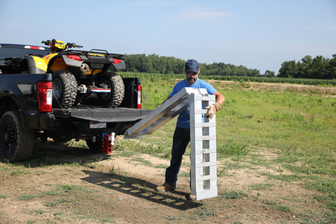 Gen-Y Heavy-Duty 8ft Aluminum Foldable Loading Ramps 15in x 96in 3K Capacity Per Ramp - Pair - GH-102595