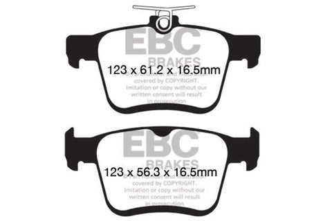 EBC Racing 13-17 Volkswagen Golf (Mk7) RP-1 Race Rear Brake Pads - DP82153RP1