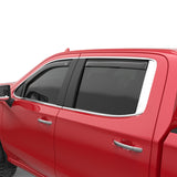 EGR 2019 Chevy 1500 Double Cab In-Channel Window Visors - Dark Smoke - 571891