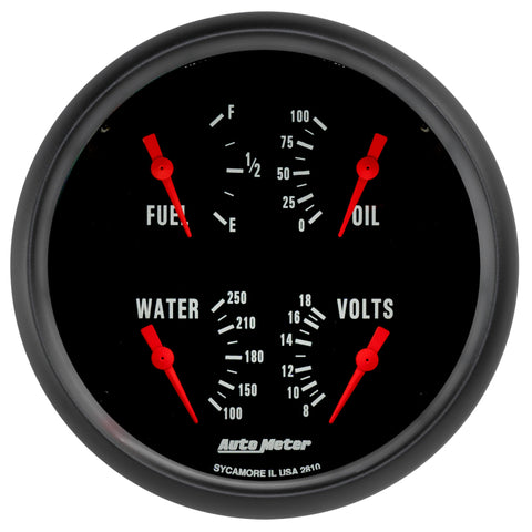 Autometer Z-Series Quad 5in. - 240 OhmE-33 OhmF - 2810