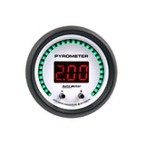 Autometer 52.4mm White Two Channel 0-2000 Degree Pyrometer (EGT) Phantom Elite Digital Gauge - 6744-PH