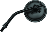 BikeMaster 3in Adjustable Round Mirror 10mm - Each - Black - 600803