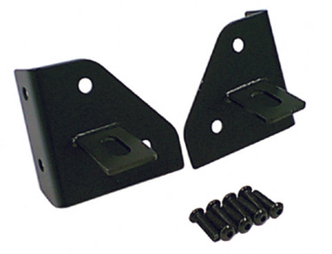 Rugged Ridge 76-95 Jeep CJ/YJ Black Windshield Hinge Light Brackets - 11027.01
