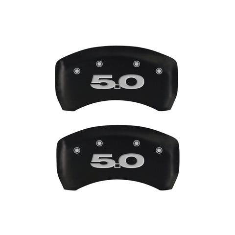 MGP Rear set 2 Caliper Covers Engraved Rear 50 Red finish silver ch - 10010RM50RD