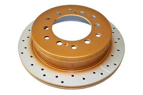 DBA 10-23 Lexus GX460 Rear Street Series Drilled & Slotted Rotor w/Gold Hat - DBA2737X
