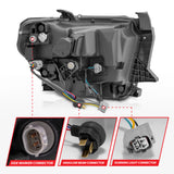 ANZO 2014-2021 Toyota Tundra LED Crystal Headlights w/ Switchback Chrome Housing w/ DRL - 111534