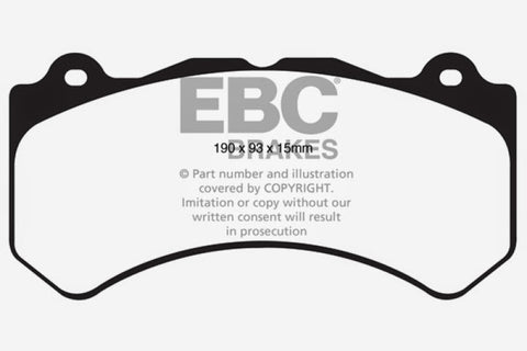 EBC 16+ Cadillac ATS-V 3.6 Twin Turbo Yellowstuff Front Brake Pads - DP41853R