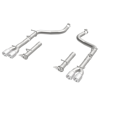 MagnaFlow Axle-Back, SS, 2.5in, Quad Split Rear 3.5in Tip 2015 Dodge Challenger R/T 5.7L - 19210