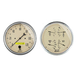 Autometer 5 inch Antique Beige 2 Piece Gauge Kit - Quad & Speedometer - 1803