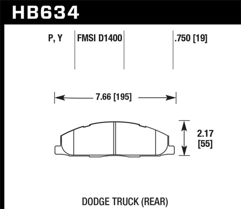 Hawk 09-14 Dodge Ram 2500/3500 Rear LTS Brake Pads - HB634Y.750